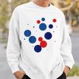 赤 青 ドット イベント 家族 お揃い スウェットシャツ 彼への贈り物