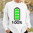 電池 100 フルバッテリー スウェットシャツ 彼への贈り物