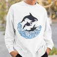 面白tシャツ シャチ 海 クジラ サメ おもしろ かわいい グッズ 服 ネタ メンズ オリジナル 夏 スウェットシャツ 彼への贈り物