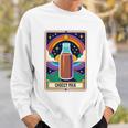 面白い Choccy ミルク タロット カード チョコレート ミルクセーキ 長袖tシャツ スウェットシャツ 彼への贈り物