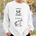 面白いtシャツ 面白いパグヨガのポーズ パグ好きなパグの飼い主さん スウェットシャツ 彼への贈り物