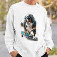 面白いスケートボード バーニーズマウンテンドッグ スケーター スケートグラフィック スウェットシャツ 彼への贈り物