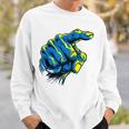 面白い手のデザイン スウェットシャツ 彼への贈り物