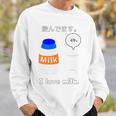 飲んでます。 I Love Milk 牛乳 ミルク びん ボトル カップ 健康 の イラスト 長袖tシャツ スウェットシャツ 彼への贈り物
