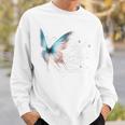 魔法の蝶 エレガント 神秘的な蝶 銀河 星 長袖tシャツ スウェットシャツ 彼への贈り物