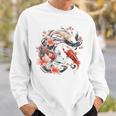 鯉 桜 長袖tシャツ スウェットシャツ 彼への贈り物