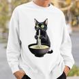 黒猫 ラーメン 麺 和食 スウェットシャツ 彼への贈り物