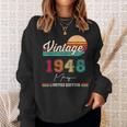 1948年5月生まれ ヴィンテージ ハッピーバースデー 76歳 スウェットシャツ 彼女への贈り物