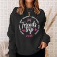 2025 Friends Trip Vacation Black Small Sweatshirt Gifts for Her