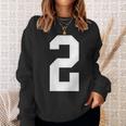 2番の大学スポーツスタイル。ホワイト。 スウェットシャツ 彼女への贈り物
