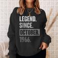 57歳の誕生日 ヴィンテージ レトロ 面白い 57歳 10月 1966 スウェットシャツ 彼女への贈り物
