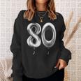 80歳の誕生日バルーン 装飾バルーン 80年目 スウェットシャツ 彼女への贈り物