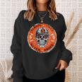 Always Tired Never Broke Skull On Back Sweatshirt Gifts for Her