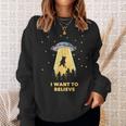 Area 51 Ufoハンターtシャツ エイリアン誘拐 I Want To Believe スウェットシャツ 彼女への贈り物