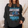 Awesome Trucker セミトラックドライバー ビッグリグ トラッカー スウェットシャツ 彼女への贈り物