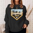 Baseball Dad Home Plate Ice Cream Drip Father's Day Daddy Sweatshirt Gifts for Her