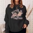 Better Together バレンタインデー カモノハシ カップル ラブ ハッピー スウェットシャツ 彼女への贈り物