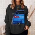 Blue Gt R 34 Jdm スカイラインスタンス カー ドリフトレーシング スウェットシャツ 彼女への贈り物