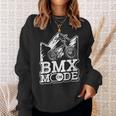 Bmx Mode On Biker Bicycle Bike Cyclist Extremeports Bmx スウェットシャツ 彼女への贈り物