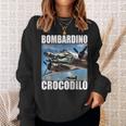Bombardino Crocodilo イタリアンブレインロットミーム スウェットシャツ 彼女への贈り物