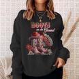 Boots On The Ground Boot Cowboy Western Cowgirl Linedance Sweatshirt Gifts for Her