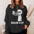 Brain Rot シャツ Word Of The Yeartickman Brainrot スウェットシャツ 彼女への贈り物