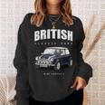 British Classic Car ダークブルー ミニスポーツカー スウェットシャツ 彼女への贈り物
