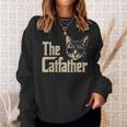 The Catfather Cat Dad Apparel Cat Lover For Men Sweatshirt Gifts for Her