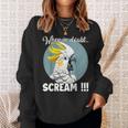 Cockatoo Meme T、面白い叫び声を上げているキバタン スウェットシャツ 彼女への贈り物