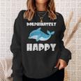 Dolphinately Happy ドルフィンズ イルカ 哺乳類 海 Dolphin ドルフィン スウェットシャツ 彼女への贈り物