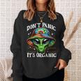 Don't Panic It's Organic Alien Ufo 面白いプリント スウェットシャツ 彼女への贈り物