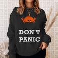 Don't Panic Rustacean Ferris The Crab Rustプログラミング 長袖tシャツ スウェットシャツ 彼女への贈り物