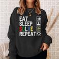 Eatleepolve Repeat キューブゲーム ルービックtシャツ スウェットシャツ 彼女への贈り物
