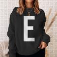 E字アルファベット モノグラム イニシャル スウェットシャツ 彼女への贈り物