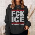 F-Ck Ice No Human Is Illegal Retro Sweatshirt Gifts for Her