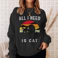 Cat Lover Retrotyle Cat Pattern スウェットシャツ 彼女への贈り物
