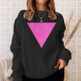 Gay Pride Upside Down Pink Triangle スウェットシャツ 彼女への贈り物