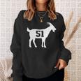Goat 51 GOATナンバーフィフティワンヤギ スウェットシャツ 彼女への贈り物