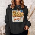 Golden Light Golden Retriever Patriotic Us Flag 4Th Of July Sweatshirt Gifts for Her