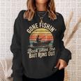 Gone Fishin’ Back When The Bait Runs Out Vintage Sweatshirt Gifts for Her