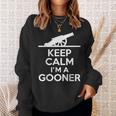 Gooner フットボールファン Keep Calm Gooner アーセナルギフト スウェットシャツ 彼女への贈り物