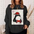 Grumpy Frog Gamer Bruh Ink Painting Japanese Gamer Sweatshirt Gifts for Her