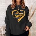 Heart School Bus Driver Sweatshirt Gifts for Her
