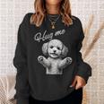 Hug Me トイプードル アートデザイン 可愛い おしゃれ 犬 動物 スウェットシャツ 彼女への贈り物