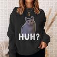 Huh Cat Meme スウェットシャツ 彼女への贈り物