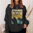 Huntington Beachurf City California アンティーク調サーフィン スウェットシャツ 彼女への贈り物