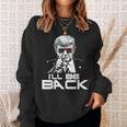 I'll Be Back 2024 ドナルド・トランプ 大統領用 おもしろサングラス スウェットシャツ 彼女への贈り物