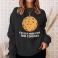 I'm Just Here For The Cookie 面白いチョコレートチップクッキー スウェットシャツ 彼女への贈り物