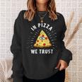 In Pizza We Trust Alleeing Eye Illuminati Faith スウェットシャツ 彼女への贈り物