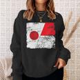 Japanese Flag Indonesiaインドネシアの遺産 インドネシアのルーツ 日本の国旗 インドネシアの国旗 スウェットシャツ 彼女への贈り物